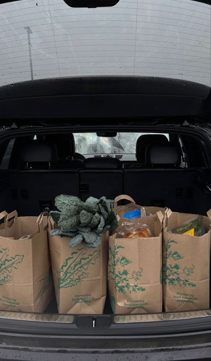 Dashdrop delivery car loaded with groceries ready for drop-off